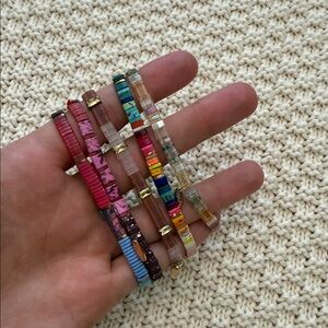 Anthropologie Colorful Chiclet Stretch Bracelet